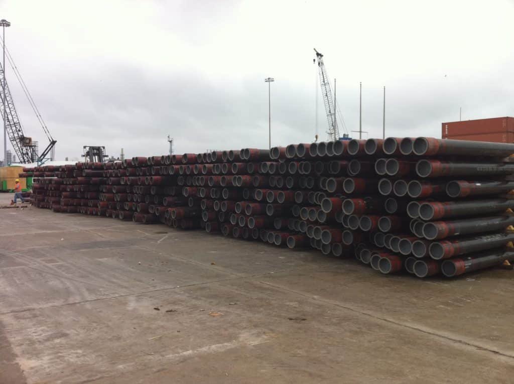 Pipe shipping by break bulk