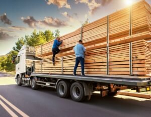Men Loading Wood Panels