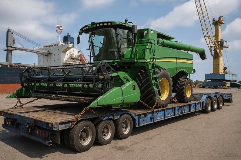 Shipping a Harvester-Machine