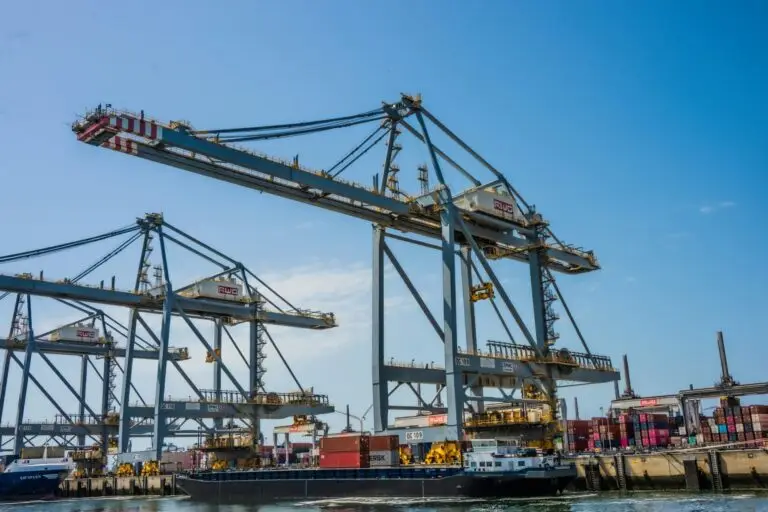 Ship loader prepared for port and bulk-terminal freight