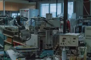 Injection molding machines staged for international freight