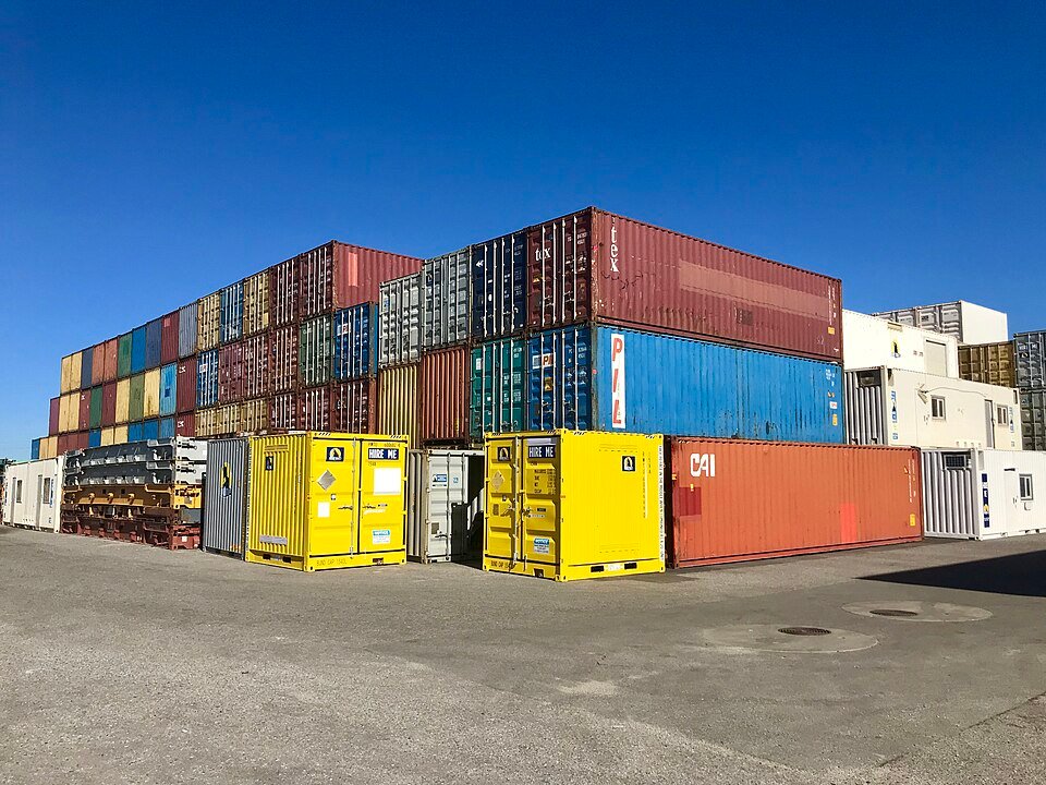 Stack Of Shipping Containers At Bassendean, Western Australia