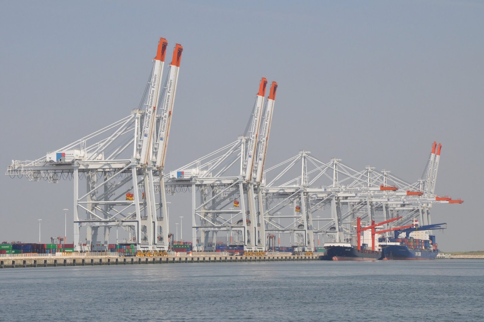 Container terminal cranes at Port 2000 in Le Havre, France